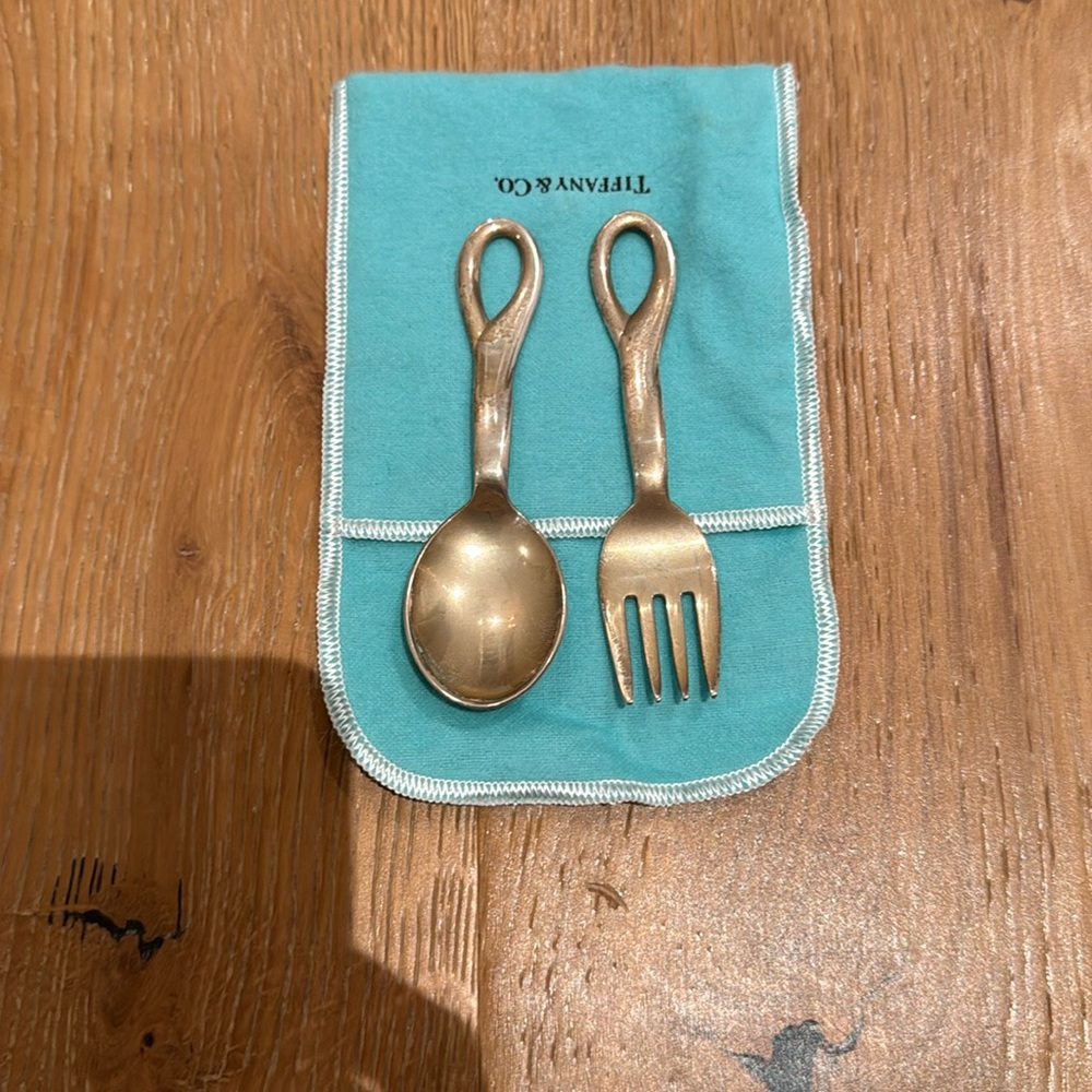 Tiffany Padova Fork and Spoon Baby Set